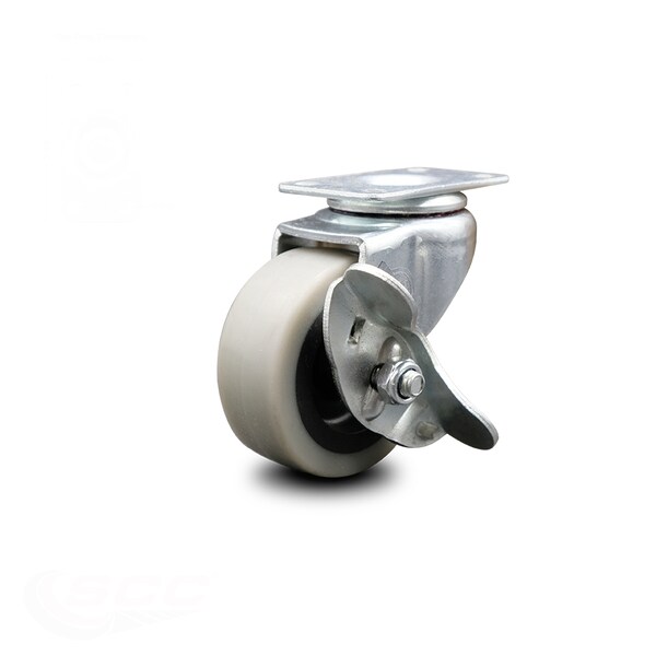 2 Inch Thermoplastic Rubber Wheel Top Plate Swivel Caster with Brake SCC